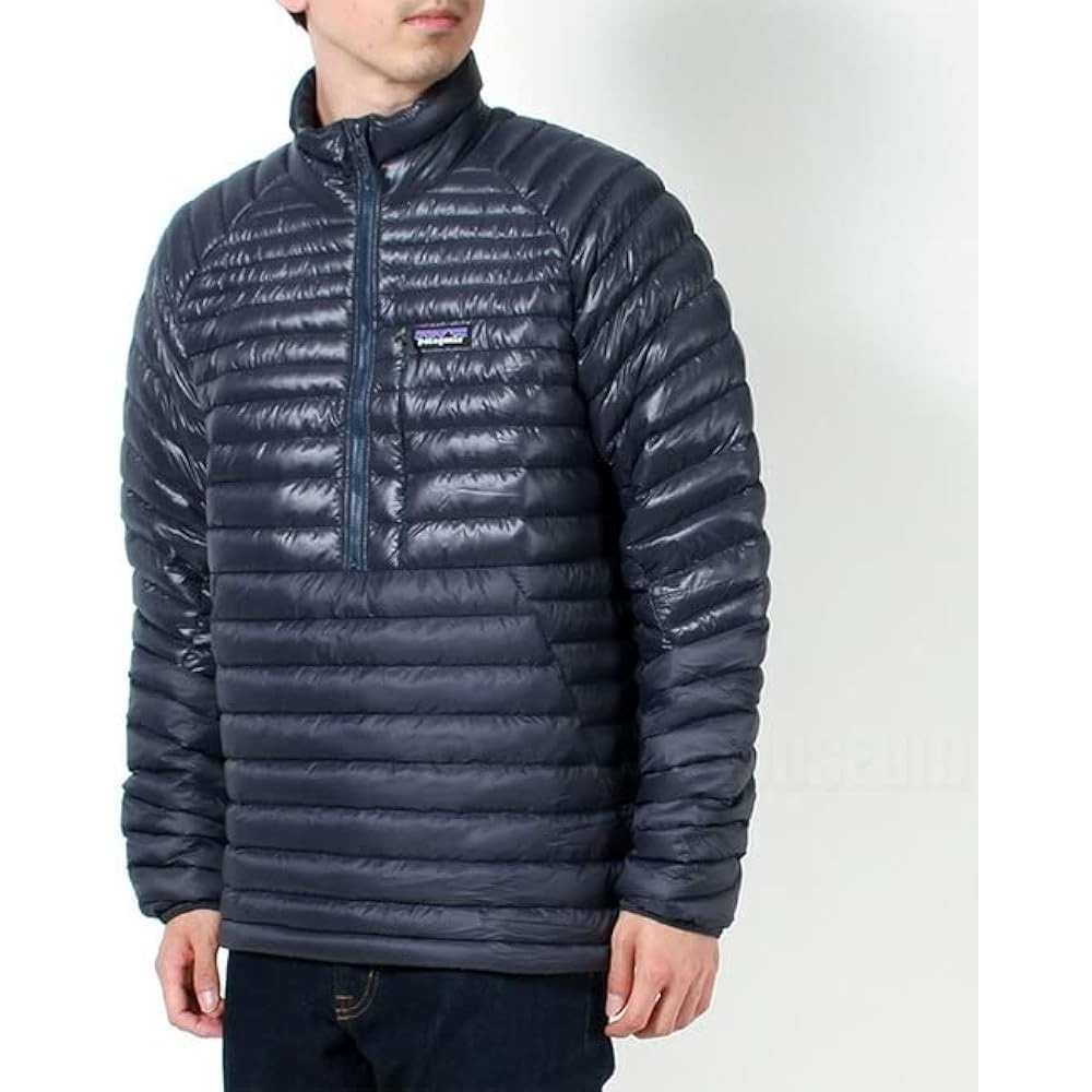 Patagonia AlpLight Jacket Men's XL Smolder Blue Down Netplus Half Zip Pullover